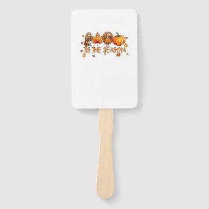 Tis The Season Basset Hound Dog Fall Thanksgiving  Hand Fan