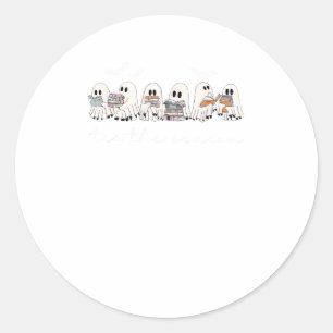 Tis The Season Boo Halloween Reading Books Lover T Classic Round Sticker