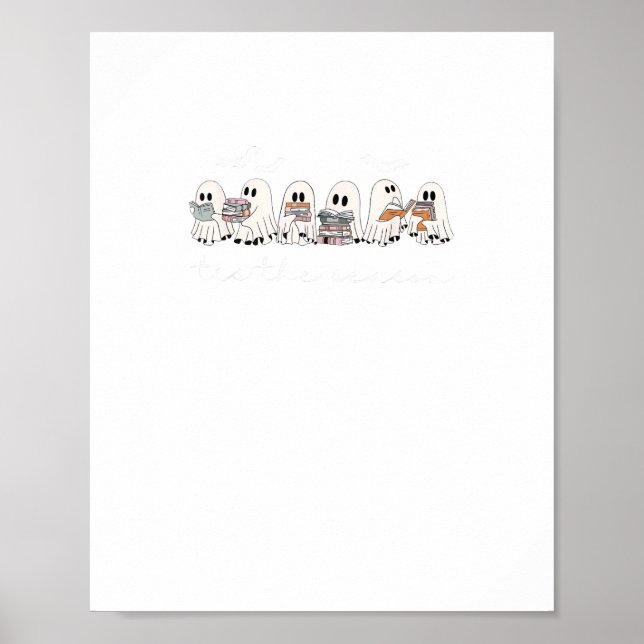 Tis The Season Boo Halloween Reading Books Lover T Poster (Front)