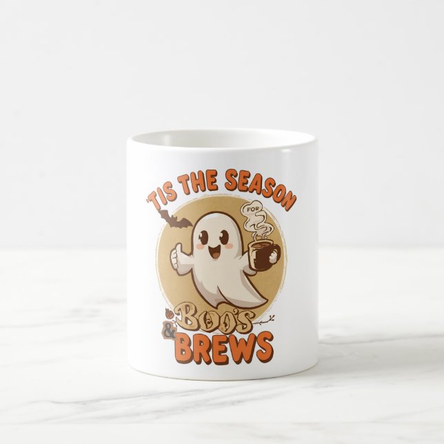 Tis the Season Boos and Brews Coffee Mug (Center)