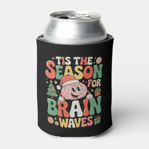 Tis The Season Brain Waves Neurology Nurse Xmas Can Cooler
