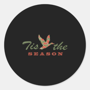 Tis The Season Camo Duck Christmas Xmas Holiday Me Classic Round Sticker