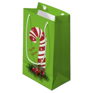 'Tis the Season Candy Cane Shines Small Gift Bag