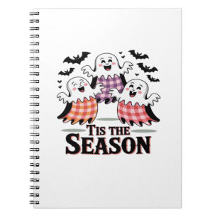 Tis The Season Checkered Halloween Notebook