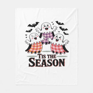 Tis The Season Chequered Halloween Fleece Blanket