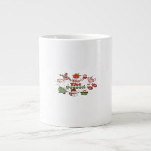 Tis The Season Christmas Acrylic Block Large Coffee Mug