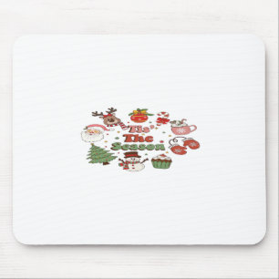 Tis The Season Christmas Acrylic Block Mouse Mat