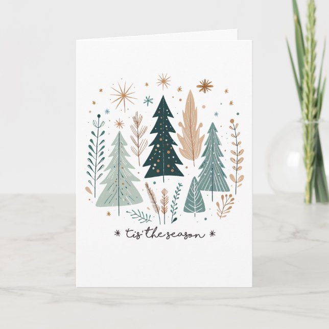 ‘Tis the Season Christmas Card – Minimalist Holida (Front)