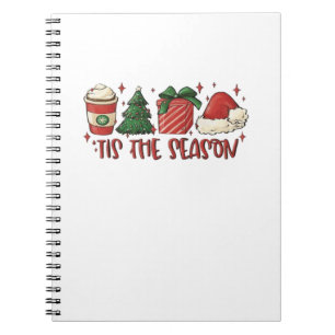 Tis The Season Christmas Coffee Funny Holiday Love Notebook