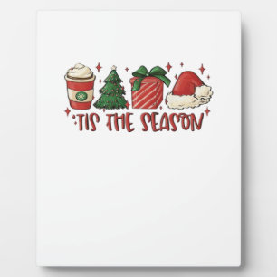 Tis The Season Christmas Coffee Funny Holiday Love Plaque