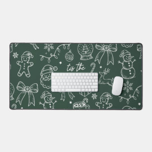 Tis the Season - Christmas Doodle Desk Mat