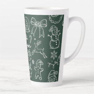 Tis the Season - Christmas Doodle Latte Mug