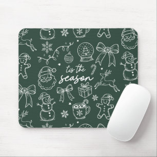 Tis the Season - Christmas Doodle Mouse Mat