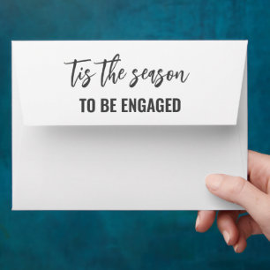 Tis The Season Christmas Engagement Party Envelope