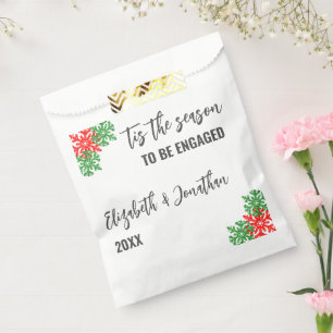 Tis The Season Christmas Engagement Party Favour Bags