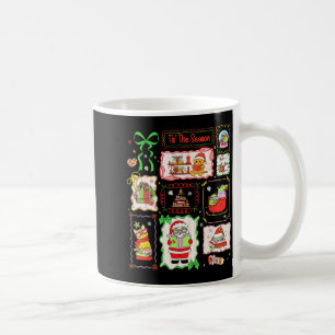 Tis The Season Christmas Gingerbread Santa Book Te Coffee Mug