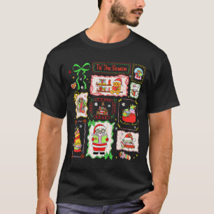 Tis The Season Christmas Gingerbread Santa Book Te T-Shirt