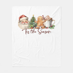 Tis The Season Christmas Holiday Apparel Funny Chr Fleece Blanket