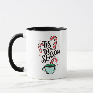 Tis The Season Christmas Peppermint Hot Chocolate Mug