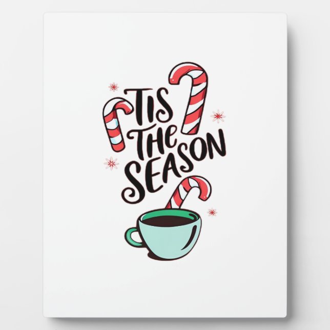 Tis The Season Christmas Peppermint Hot Chocolate Plaque (Front)