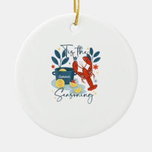 Tis The Season Christmas Quote Ceramic Tree Decoration