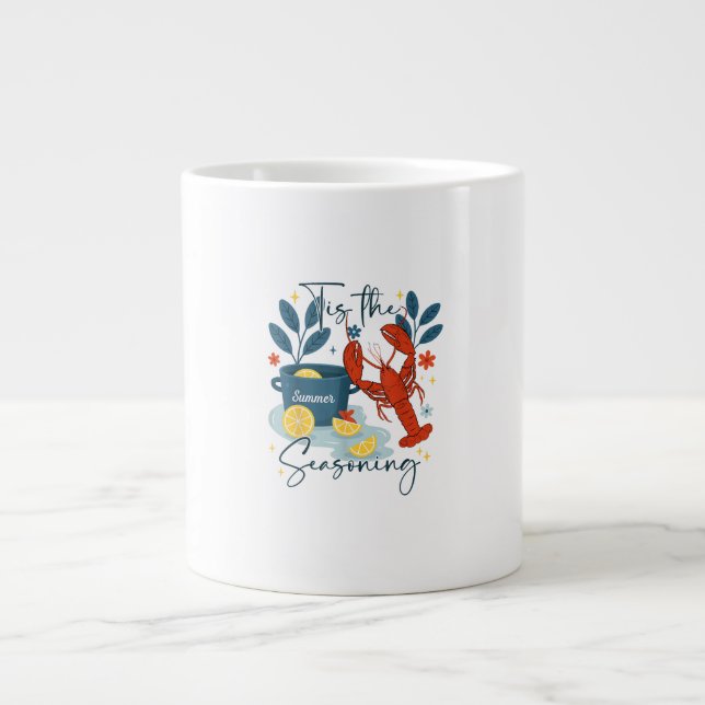 Tis The Season Christmas Quote Large Coffee Mug (Front)