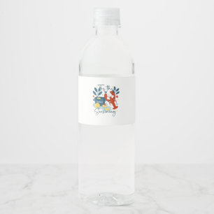 Tis The Season Christmas Quote Water Bottle Label