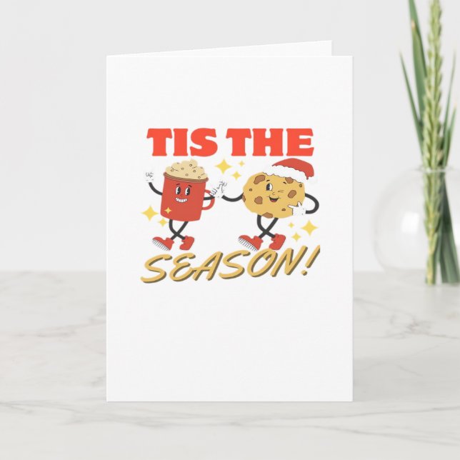 Tis The Season Christmas Retro Characters Card (Front)