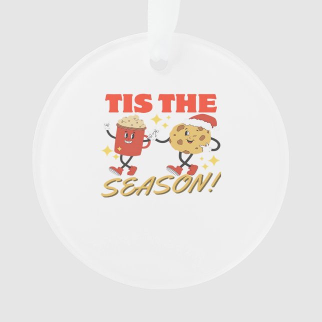 Tis The Season Christmas Retro Characters Ornament (Front)