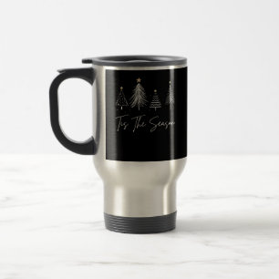 Tis The Season Christmas Retro Classic Travel Mug