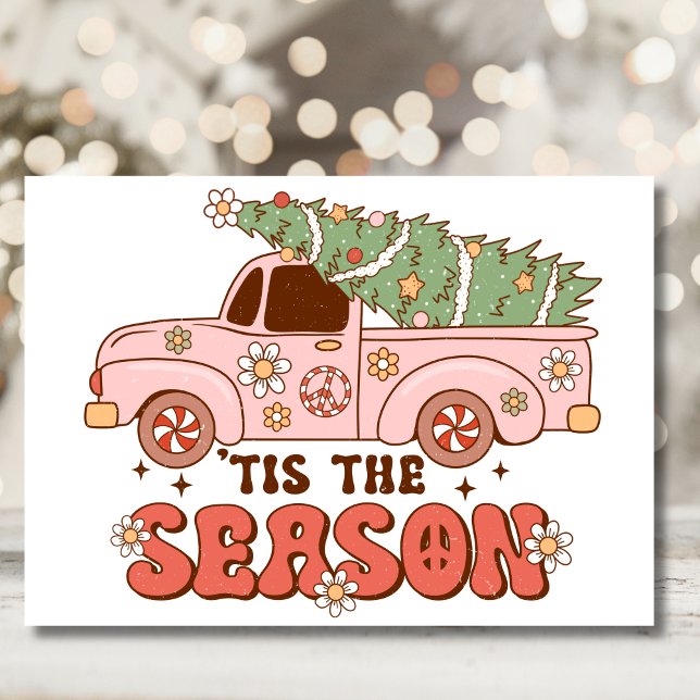 Tis the season Christmas retro  Holiday Card (Creator Uploaded)