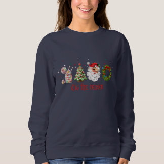 Tis The Season Christmas | Retro Santa & Treat  Sweatshirt
