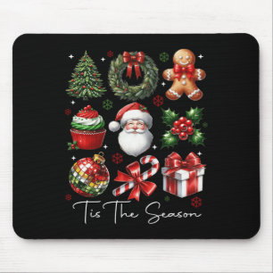 Tis The Season Christmas Santa Gingerbread Xmas Tr Mouse Mat