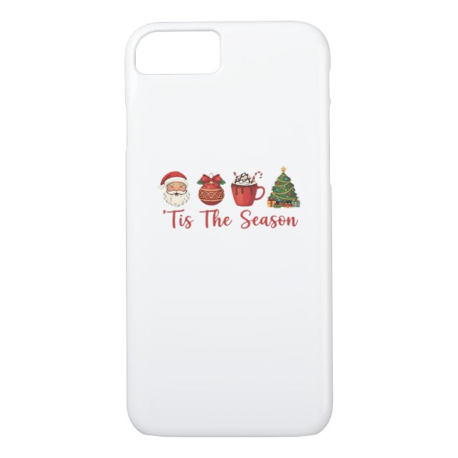Tis The Season Christmas Santa Holiday Cheer Case-Mate iPhone Case (Back)
