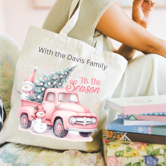 Tis the Season Christmas Tote Bag (Customize this cute tis the season Christmas tote bag. )