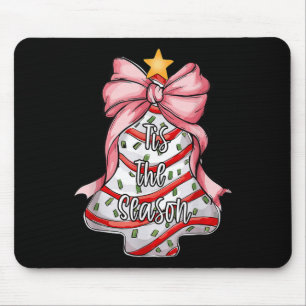 Tis The Season Christmas Tree Cakes Debbie Pink Co Mouse Mat