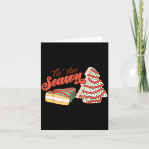 Tis' The Season Christmas Tree Cakes Xmas Pajamas Card