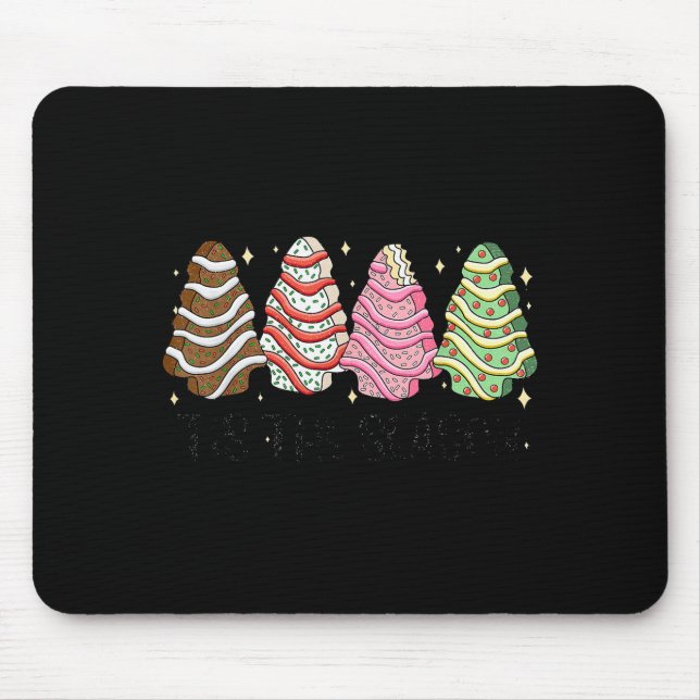 Tis' The Season Christmas Tree Cakes Xmas Pajamas  Mouse Mat (Front)