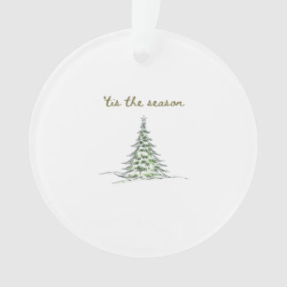 Tis The Season Christmas Tree Debbie Groovy Santa Ornament