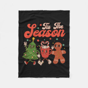 Tis The Season Christmas Tree Gingerbread Cookie C Fleece Blanket
