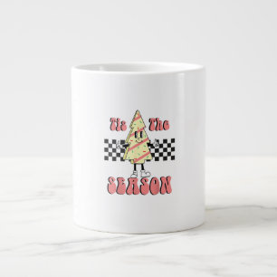 Tis The Season Christmas Tree Groovy Retro Debbie  Large Coffee Mug