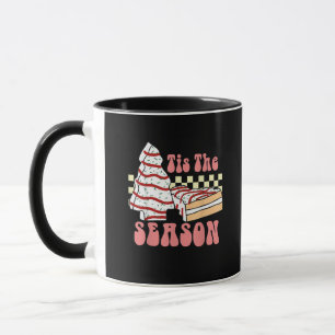 Tis The Season Christmas Tree Groovy Retro Debbie  Mug
