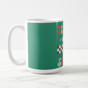 Tis' The Season Christmas Tree Groovy Retro Xmas Coffee Mug