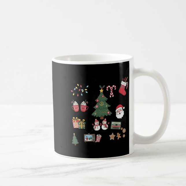 Tis The Season Christmas Tree Santa Claus Baking C Coffee Mug (Right)