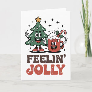 Tis The Season Christmas Tree Santa Hat Coffee Card