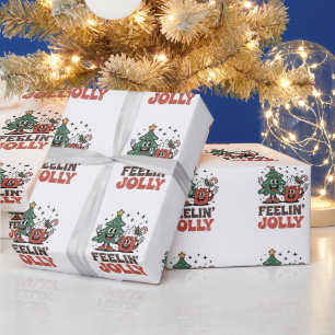 Tis The Season Christmas Tree Santa Hat Coffee Wrapping Paper