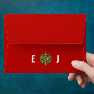 Tis The Season Christmas Wedding Envelope
