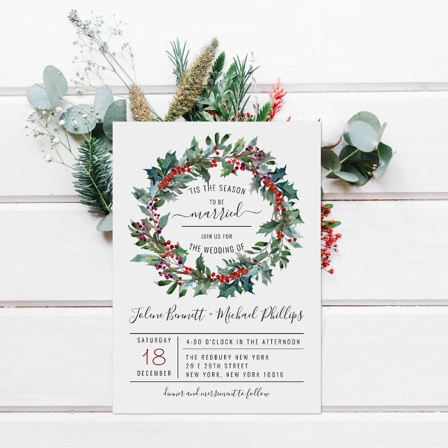 'Tis The Season | Christmas Wedding Invitation (Creator Uploaded)