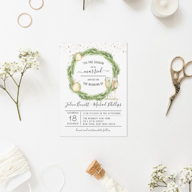 'Tis The Season | Christmas Wedding Invitation (Creator Uploaded)
