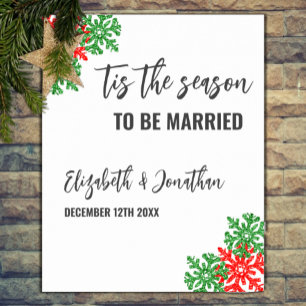 Tis The Season Christmas Wedding Poster